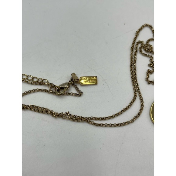 Kate Spade Oval Pave Script “A”One In A Million Pendant  Gold Tone Necklace - Picture 7 of 10